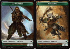 Elf Warrior // Raccoon Doubled-Sided Token - Foil